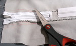 Cut off zipper