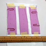 Tape the pattern to a towel